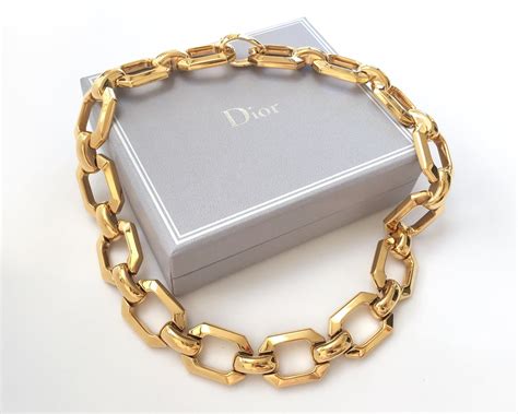 dior chain bracelet|christian dior chunky necklace.